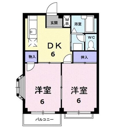 カーサベッラ高田２号館の物件間取画像